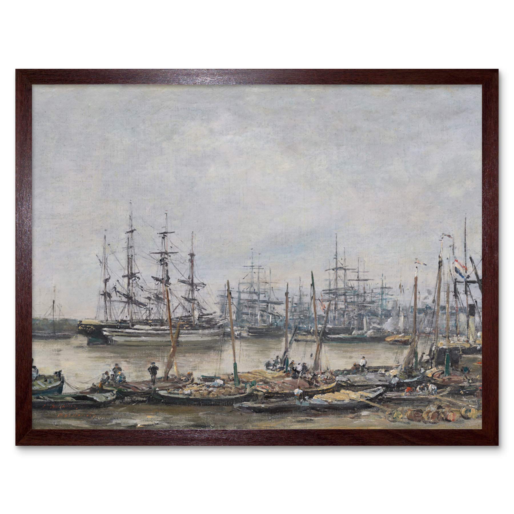 Amazon.co.jp: Eugene Boudin Bordeaux The Quais 1874 Painting
